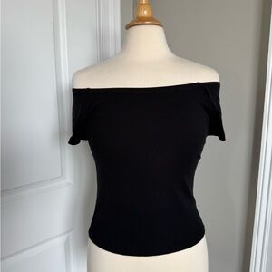 Marshalls Black Ribbed Top